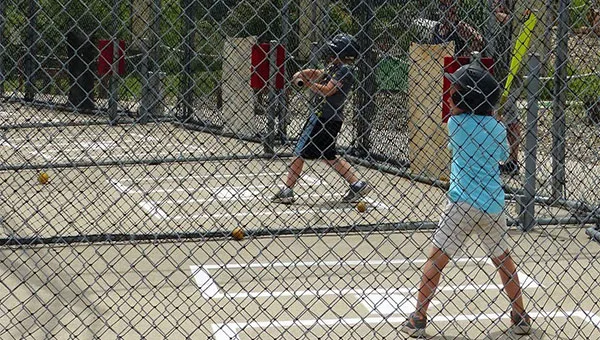 Batting cages at Hidden Pointe Fun Park